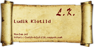 Ludik Klotild névjegykártya